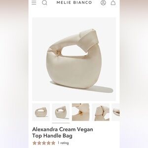 Sold MELIE BIANCO BRAND NEW CREAM KNOT BAG